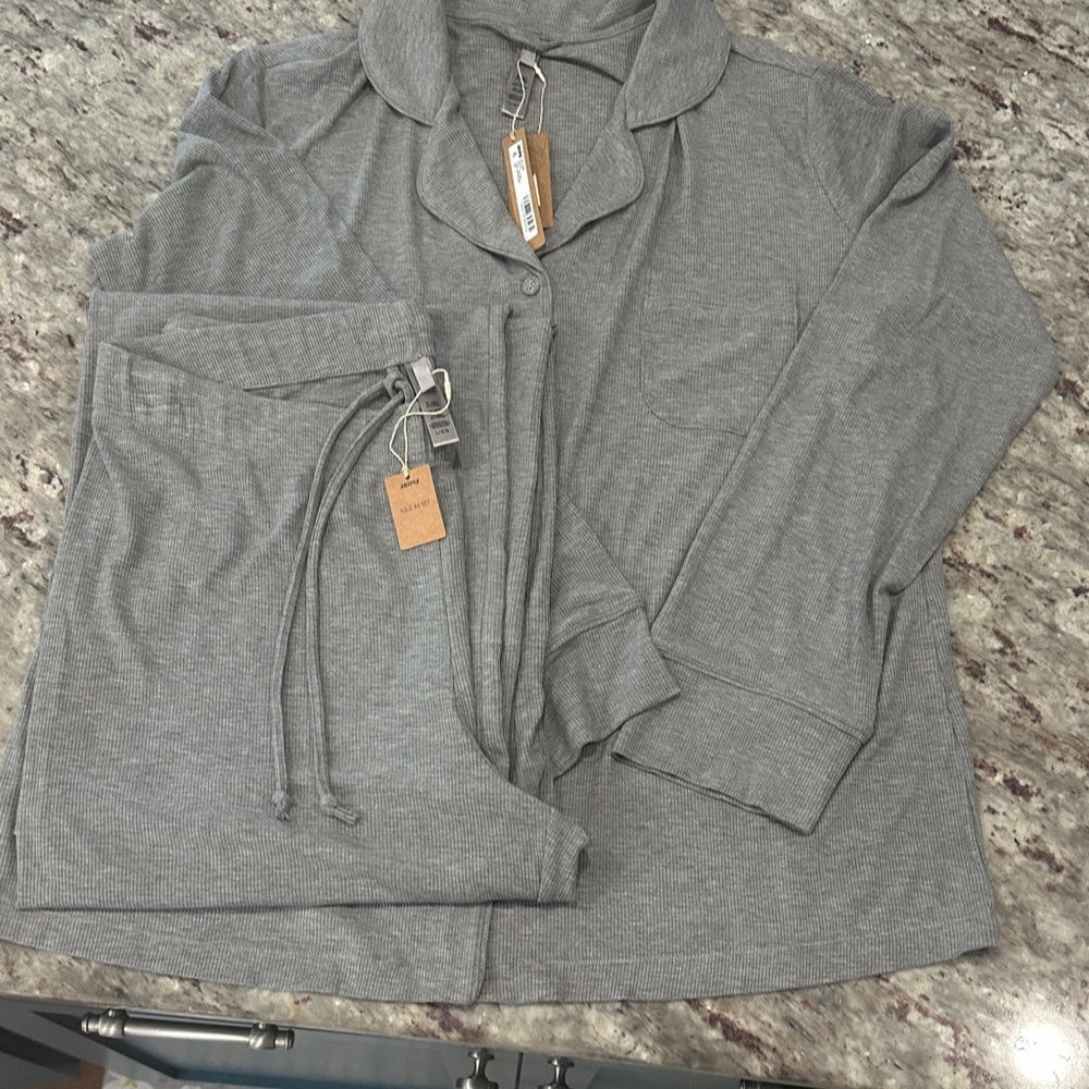 SKIMS Heather Gray Lounge Set